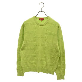 SUPREME(シュプリーム) サイズ:M 19AW Raised Logo Sweater レイズドロゴセーター ニット グリーン【中古】【程度B】【カラーグリーン】【オンライン限定商品】