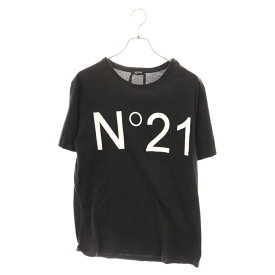 N21 numero ventuno(ヌメロ ヴェントゥーノ) サイズ:L フロントロゴプリント 半袖Tシャツ P17EN1M0F0216365 ブラック【中古】【程度B】【カラーブラック】【取扱店舗渋谷】