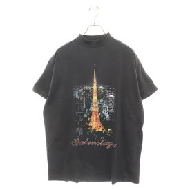 BALENCIAGA(バレンシアガ) サイズ:1 24SS GINZA OPEN LIMITED TOKYO TEE 787349 TQV75 銀座店オープン記念 オーバーサイズ 東京 クルーネック 半袖Tシャツ ブラック【中古】【程度A】【カラーブラック】【取扱店舗BRING渋谷ANNEX店】