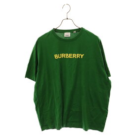 BURBERRY(バーバリー) サイズ:XL Logo Print Tee ロゴプリント半袖Tシャツ グリーン 8057523【中古】【程度B】【カラーグリーン】【取扱店舗新宿】