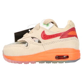 NIKE(ナイキ) サイズ:9cm ×CLOT TD Air Max 1 KISS OF DEATH TD エアマックス1 "キス オブ デス ローカットスニーカー アイボリー US3C/9 DH2492-100【新古品/中古】【程度S】【カラーホワイト】【オンライン限定商品】