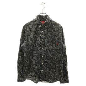 SUPREME(シュプリーム) サイズ:S 13AW Paisley Shirt ペイズリー総柄長袖シャツ ブラック【中古】【程度B】【カラーブラック】【オンライン限定商品】