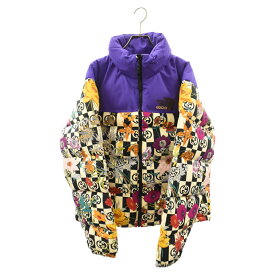 GUCCI(グッチ) サイズ:M 21AW×THE NORTH FACE Floral Down Jacket 663757 XAADO インターロッキングG フローラル フラワー 総柄 ダウンジャケット パープル/マルチ【中古】【程度A】【カラーマルチカラー】【オンライン限定商品】