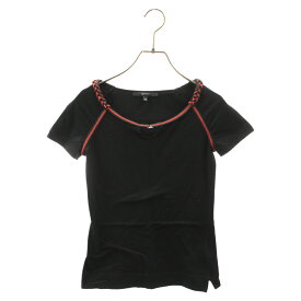 GUCCI(グッチ) サイズ:XS ケーブルデザイン 半袖Tシャツ ブラック 214608 X8326 レディース【中古】【程度B】【カラーブラック】【オンライン限定商品】