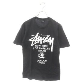 STUSSY(ステューシー) サイズ:M City Logo Tee シティロゴ半袖Tシャツ ブラック【中古】【程度A】【カラーブラック】【取扱店舗BRING札幌店】