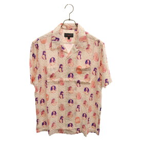 SUPREME(シュプリーム) サイズ:M 21SS ×HYSTERIC GLAMOUR Blurred Girls Rayon S/S Shirt ヒステリックグラマー ガールズ 半袖レーヨンシャツ ピンク【新古品/中古】【程度S】【カラーピンク】【取扱店舗渋谷】