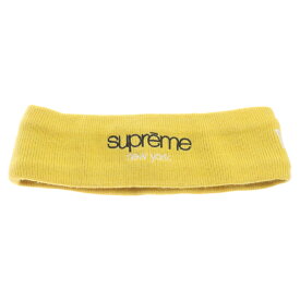 SUPREME(シュプリーム) 15AW Classic Logo Headband クラシックロゴ ヘッドバンド ヘアバンド イエロー【中古】【程度B】【カラーイエロー】【オンライン限定商品】