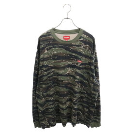 SUPREME(シュプリーム) サイズ:XL 21SS Small Box L/S Tee Camo スモールボックス ロゴ カモフラ ロング スリーブ カットソー カーキ【中古】【程度A】【カラーマルチカラー】【取扱店舗BRING THRIFT CLOSET】