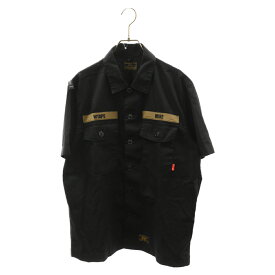 WTAPS(ダブルタップス) サイズ:2 16SS BUDS SS SHIRT バッズ ミリタリー 半袖シャツ ブラック 161GWDT-SHM06【中古】【程度A】【カラーブラック】【オンライン限定商品】