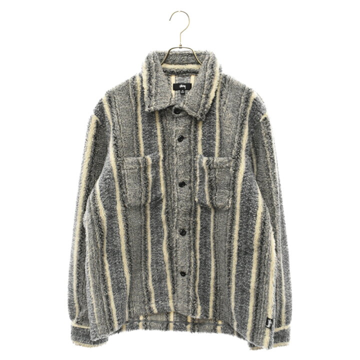 楽天市場】STUSSY(ステューシー) サイズ:M 21AW STRIPE SHERPA SHIRT 