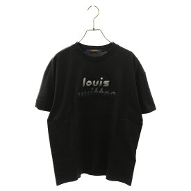 LOUIS VUITTON(ルイヴィトン) サイズ:S 23AW ビーズ ロゴ エンブロイダリー クルーネック 半袖 Tシャツ ブラック RM232 NPG HPY86W【中古】【程度B】【カラーブラック】【取扱店舗BRINGアメリカ村店】