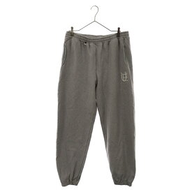 UNIFORM EXPERIMENT(ユニフォームエクスペリメント) サイズ:4 23AW AUTHENTIC LOGO SWEAT PANTS オーセンティック ロゴワッペン スウェットパンツ グレー UE-232021【中古】【程度B】【カラーグレー】【オンライン限定商品】