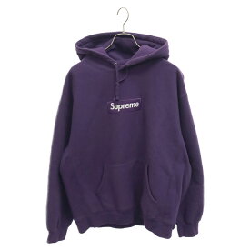 SUPREME(シュプリーム) サイズ:L 23AW Box Logo Hooded Sweatshirt Dark Purple ボックスロゴフーディー パーカー パープル【中古】【程度B】【カラーパープル】【取扱店舗渋谷】
