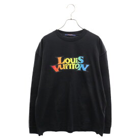 LOUIS VUITTON(ルイヴィトン) サイズ:S 23SS LVフェード プリンテッド ロングスリーブ 長袖Tシャツ カットソー ブラック RM231M NPG HOY31W【中古】【程度A】【カラーブラック】【取扱店舗BRING仙台店】