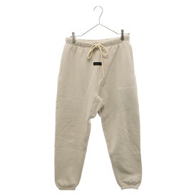 FOG Essentials(エフオージー エッセンシャルズ) サイズ:XS RUBBER LOGO SWEAT PANTS ラバーロゴ コットン スウェット パンツ ベージュ【中古】【程度A】【カラーベージュ】【オンライン限定商品】