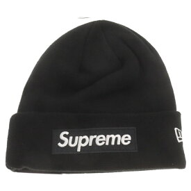 SUPREME(シュプリーム) 23AW ×NEW ERA Box Logo Beanie ニューエラ ボックス ロゴ ビーニー ニット帽 帽子 ブラック【新古品/中古】【程度S】【カラーブラック】【オンライン限定商品】