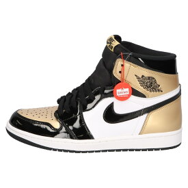 NIKE(ナイキ) サイズ:27.5cm AIR JORDAN 1 RETRO HIGH OG NRG GOLD TOE エアジョーダン1 レトロ ゴールドトゥ ハイカットスニーカー ゴールド/ブラック US9.5/27.5cm 861428-007【新古品/中古】【程度S】【カラーゴールド】【取扱店舗BRING KICKS】