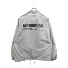 NEIGHBORHOOD(ネイバーフッド) サイズ:M 23SS WINDBREAKER JACKET ナイロンコーチジャケット グレー 231TSNH-JKM01【中古】【程度A】【カラーグレー】【オンライン限定商品】