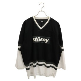 STUSSY(ステューシー) サイズ:XL Block Hockey ロゴラベル ブロック ホッケー 長袖Tシャツ ブラック 114851【中古】【程度B】【カラーブラック】【取扱店舗BRING THRIFT CLOSET】