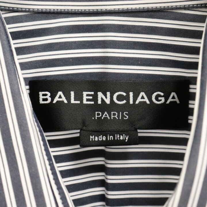 楽天市場】BALENCIAGA(バレンシアガ) サイズ:41 袖ロゴ刺繍ストライプ 