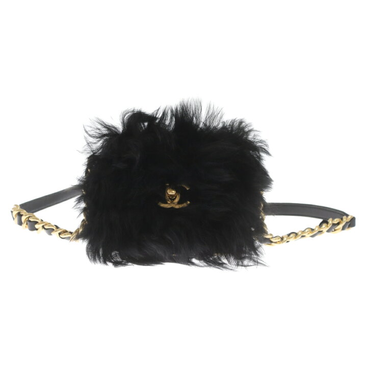 楽天市場】CHANEL(シャネル) ファー レザー ショルダーバッグ ブラック  