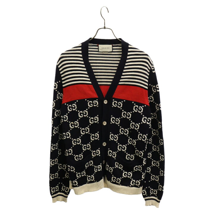 楽天市場】GUCCI(グッチ) サイズ:S 19AW GGジャガード ボーダー ロゴ  