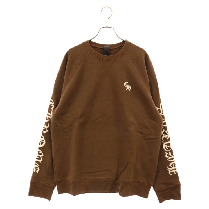 クロムハーツ Y NOT SLO RIDE ロゴ刺繍クルーネックスウェット メンズ  