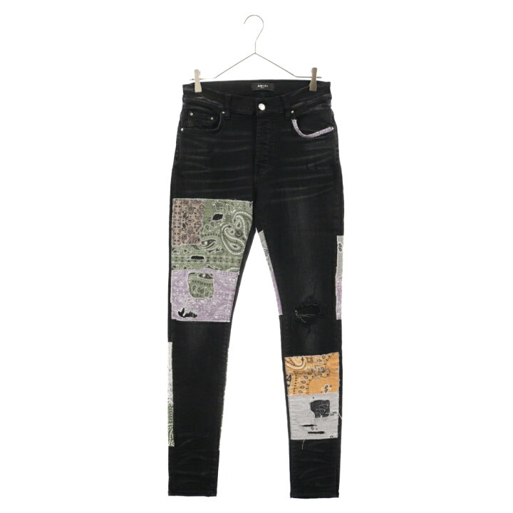 楽天市場】AMIRI(アミリ) サイズ:31 BANDANA ART PATCH JEAN ダメージ 