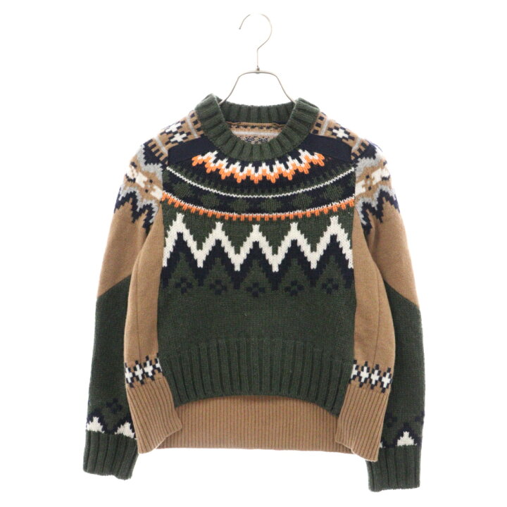 楽天市場】Sacai(サカイ) サイズ:1 21AW Jacquard Knit Pullover 