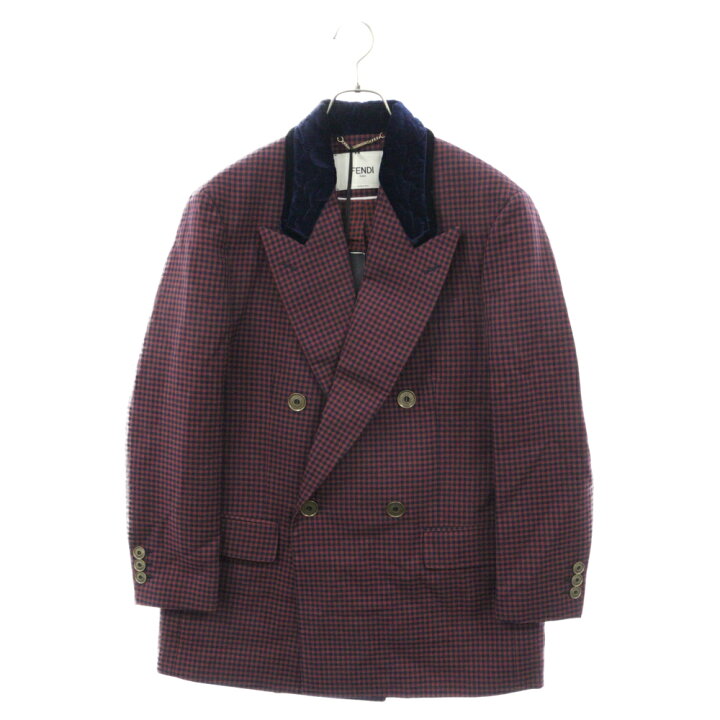 楽天市場】FENDI(フェンディ) サイズ:40 20AW 切替ラペルチェック  