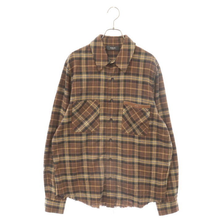 楽天市場】AMIRI(アミリ) サイズ:M CUT OFF FLANNEL CHECK SHIRT 