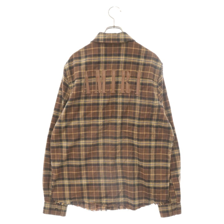 楽天市場】AMIRI(アミリ) サイズ:M CUT OFF FLANNEL CHECK SHIRT 