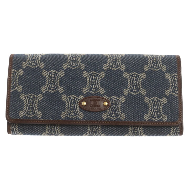 楽天市場】CELINE(セリーヌ) long wallet レザーキャンバス  