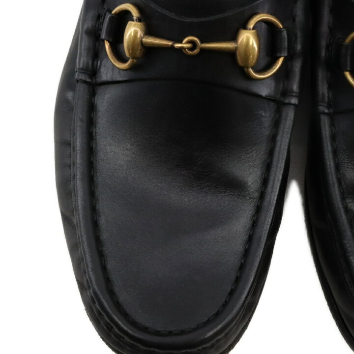 楽天市場】GUCCI(グッチ) サイズ:6 レザー ホースビット ローファー 
