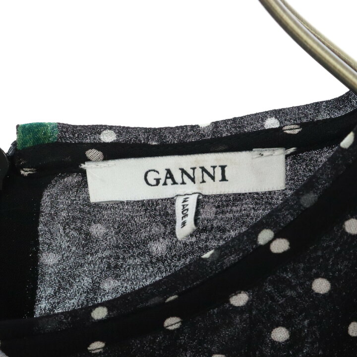 楽天市場】GANNI(ガニー) サイズ:38 フリル ドット柄 ワンピース 