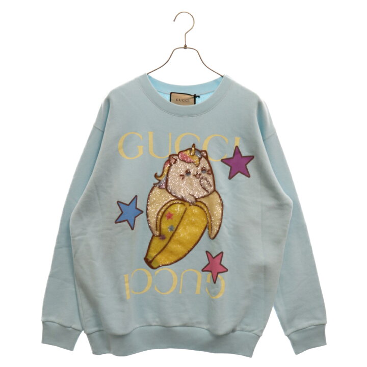 楽天市場】GUCCI(グッチ) サイズ:M 22AW バナニャ ロゴプリント クルー 