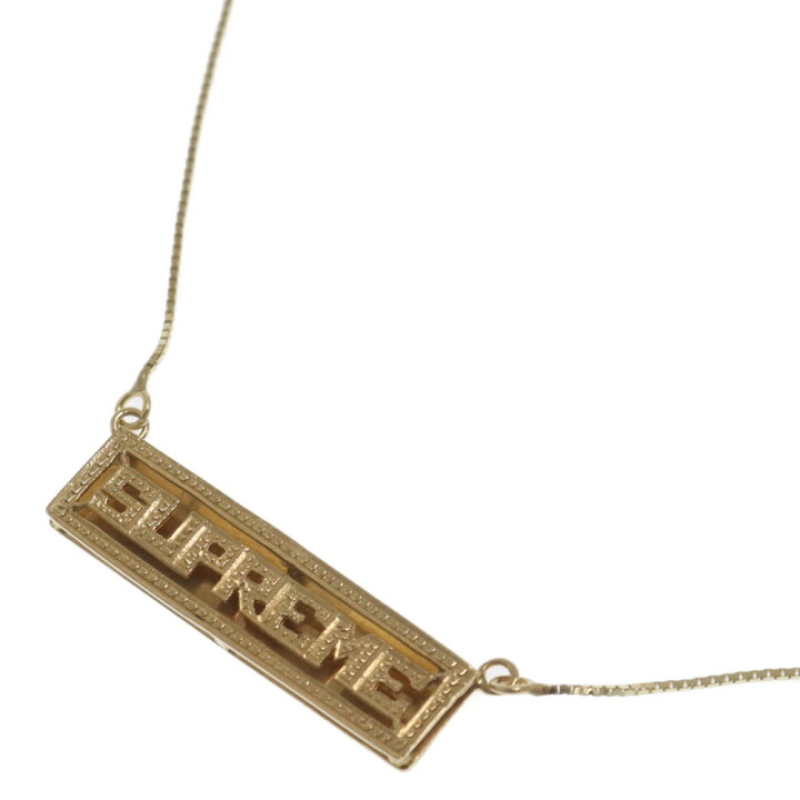 楽天市場】SUPREME(シュプリーム) 20SS Name Plate 14K Gold Pendant