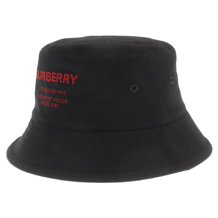 楽天市場】BURBERRY(バーバリー) サイズ:M Logo Print Bucket Hat 
