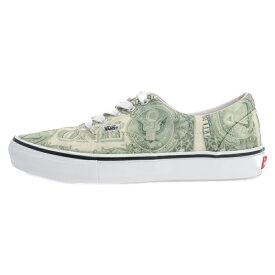 SUPREME(シュプリーム) サイズ:27.5cm 23SS ×VANS SKATE ERA DOLLER バンズ スケート エラ ダラー 総柄 ローカットスニーカー グリーン US9.5/27.5cm VN0A5FC9GRN【中古】【程度B】【カラーグリーン】【オンライン限定商品】