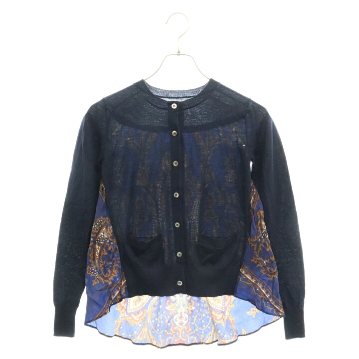 楽天市場】Sacai(サカイ) サイズ:1 ペイズリー ドッキング ニット 