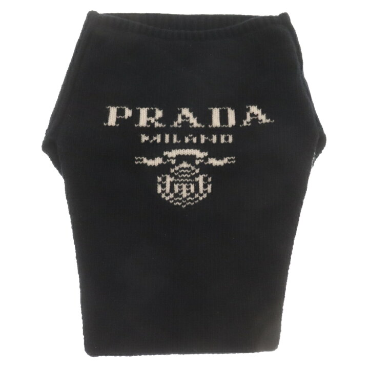 楽天市場】PRADA(プラダ) 20AW フロントロゴ ニット ネックウォーマー  
