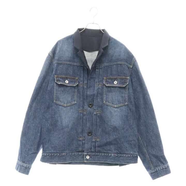 楽天市場】Sacai(サカイ) サイズ:3 ブルー スタンドカラー デニム 