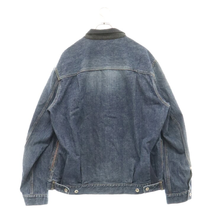 楽天市場】Sacai(サカイ) サイズ:3 ブルー スタンドカラー デニム 