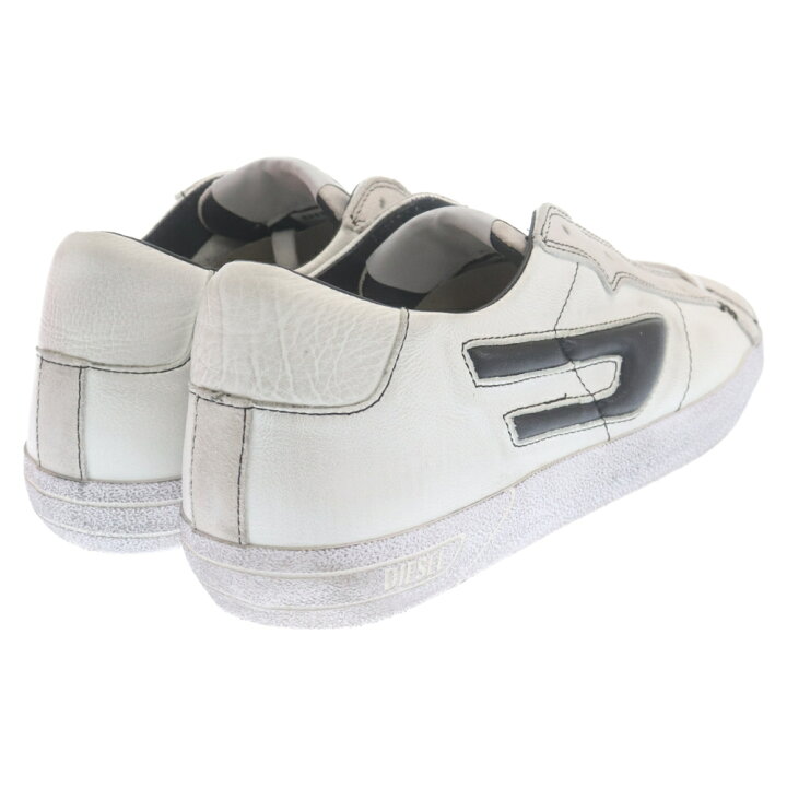 DIESEL ディーゼル S-LEROJI LOW USED加工 サイドロゴ レザー  