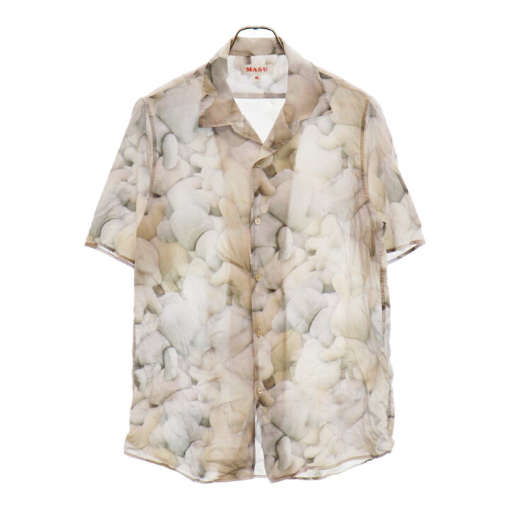 楽天市場】MASU(エムエーエスユー) サイズ:46 PRINT OPEN COLLAR SILK  