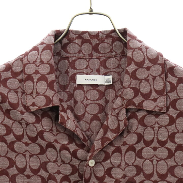 楽天市場】COACH(コーチ) サイズ:L シグネチャーキャンプ総柄半袖  