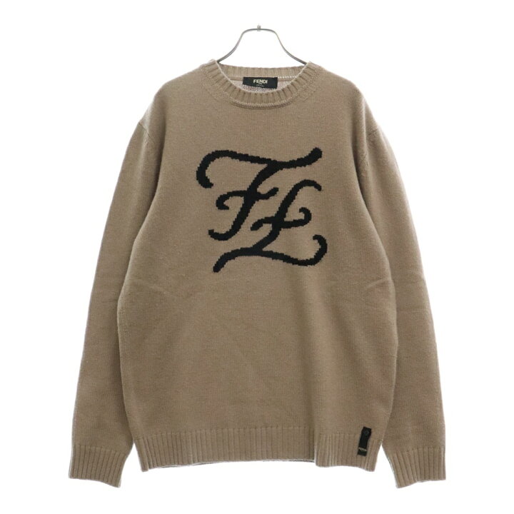 楽天市場】FENDI(フェンディ) サイズ:52 カシミヤ FFロゴ クルーネック 