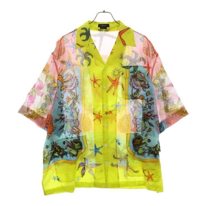 楽天市場】VERSACE(ヴェルサーチ) サイズ:40 ハワイアン総柄半袖シャツ 