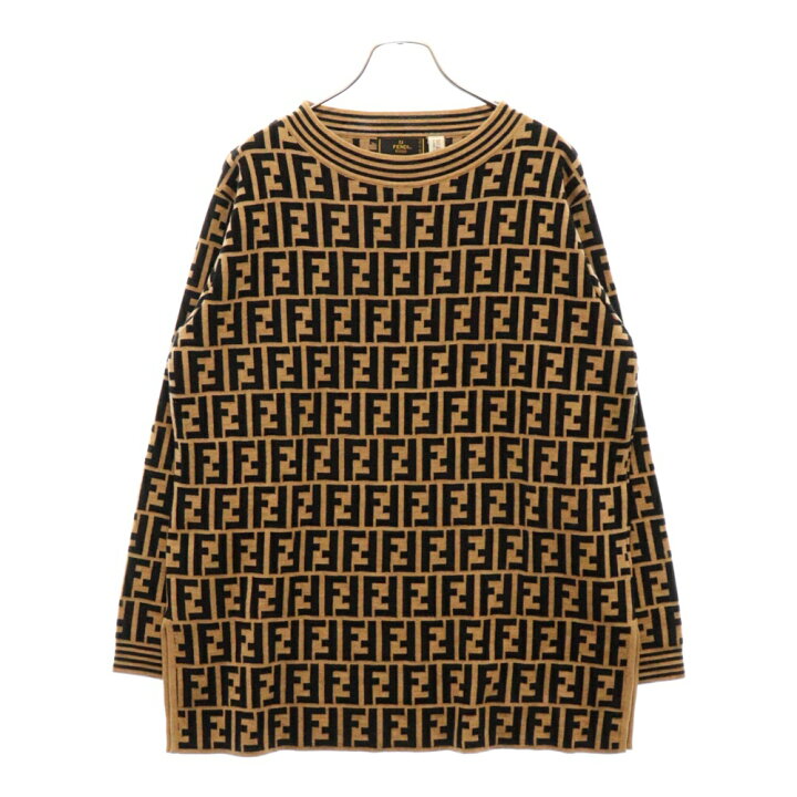 楽天市場】FENDI(フェンディ) サイズ:40 FFロゴ 総柄 クールネック長袖 