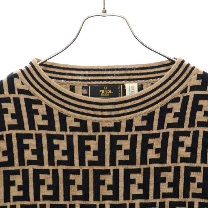 楽天市場】FENDI(フェンディ) サイズ:40 FFロゴ 総柄 クールネック長袖  